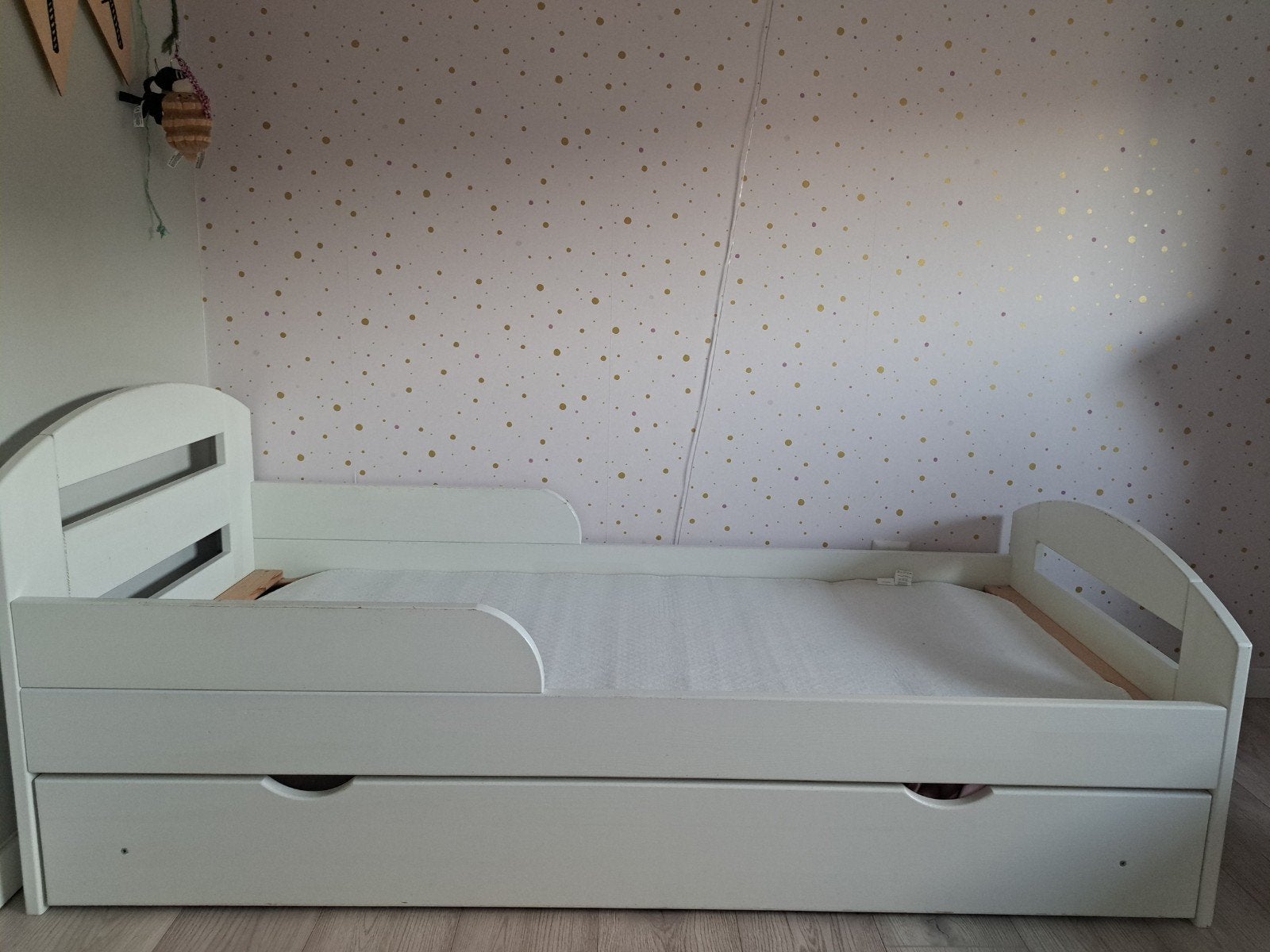 peuterbed wit 160cmx70cm, Ophalen, Gebruikt, 70 tot 85 cm, 140 tot 160 cm
