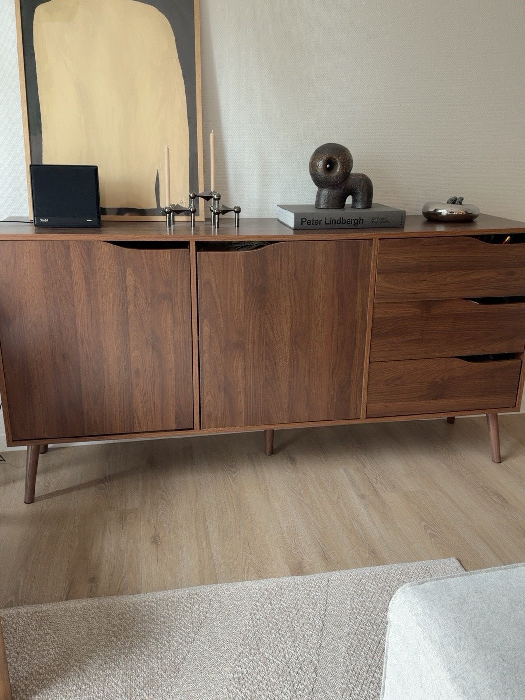 Stijlvol dressoir met lades en deuren japandi, Ophalen, 150 tot 200 cm, Zo goed als nieuw, Met lade(s)
