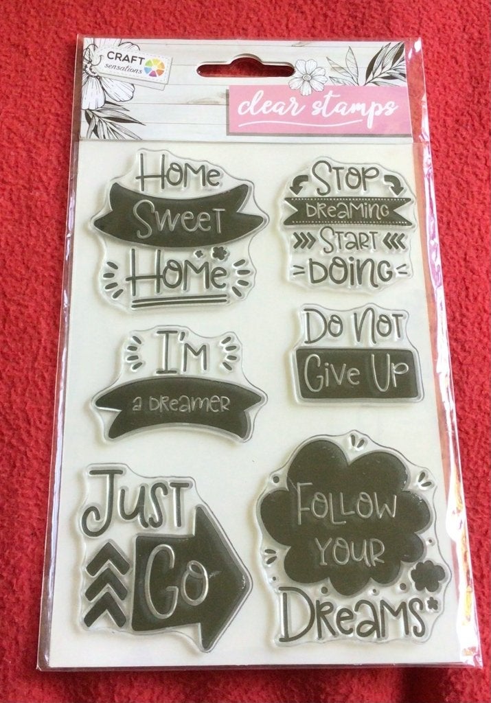 Craft stempel teksten, Hobby en Vrije tijd, Stempelen, Ophalen of Verzenden, Nieuw, Clearstamp