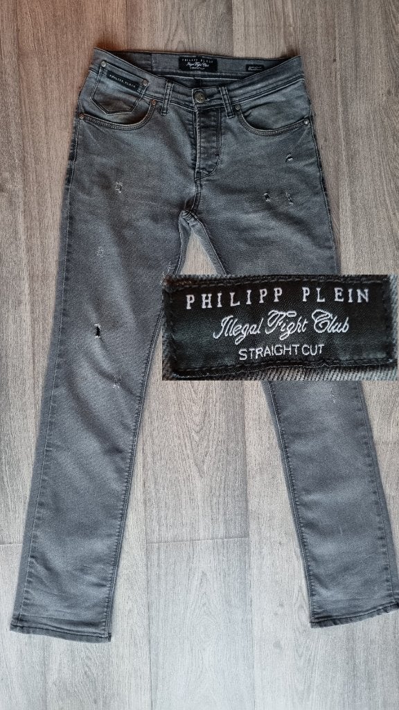 Philipp Plein - Illegal Fight Club W30 L32 | 30x32 #D052, Philipp Plein, Zwart, Info@bjb.com, W32 (confectie 46) of kleiner