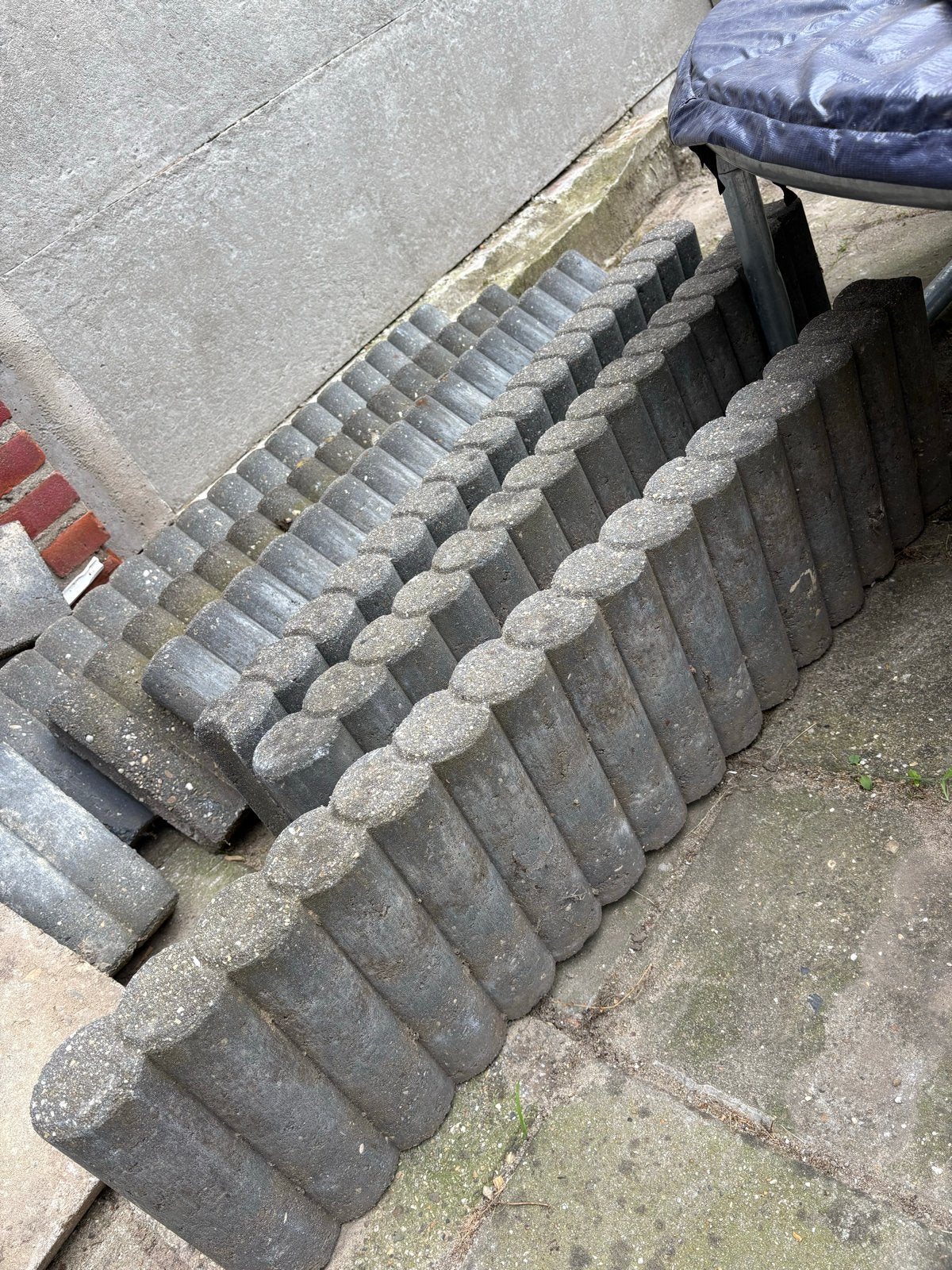 Betonnen bandjes voor de tuin, Ophalen, Gebruikt, Border, Beton