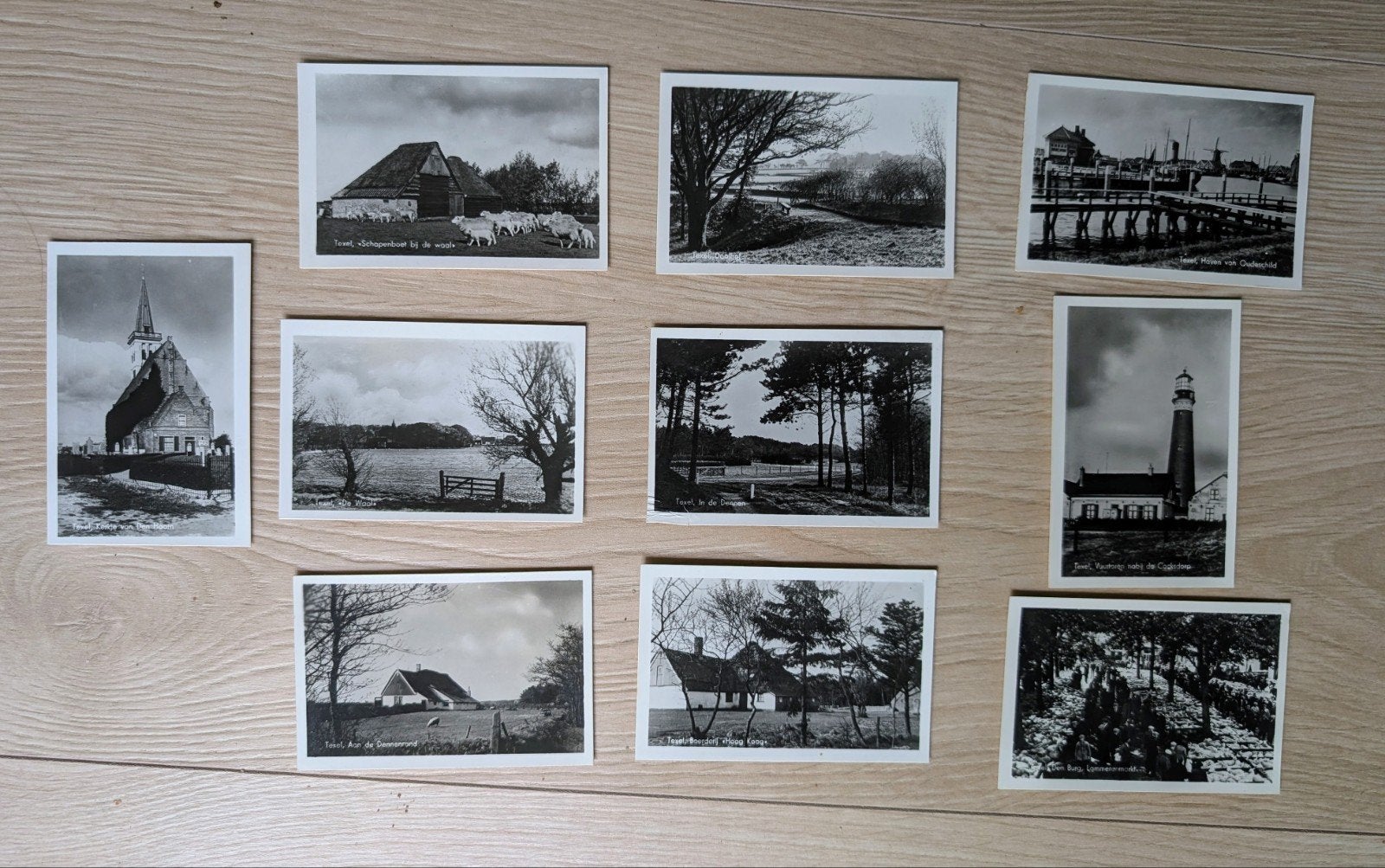 Vintage Texel Snapshots: 10 Kleine Foto's van het Eiland, Natuur, Gebruikt, Foto, Ophalen of Verzenden