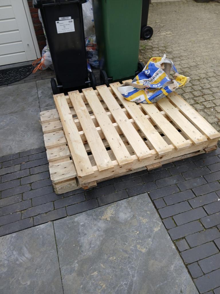 Pallet, Doe-het-zelf en Verbouw, Hout en Planken, Ophalen of Verzenden, 50 mm of meer, Pallet, Minder dan 200 cm