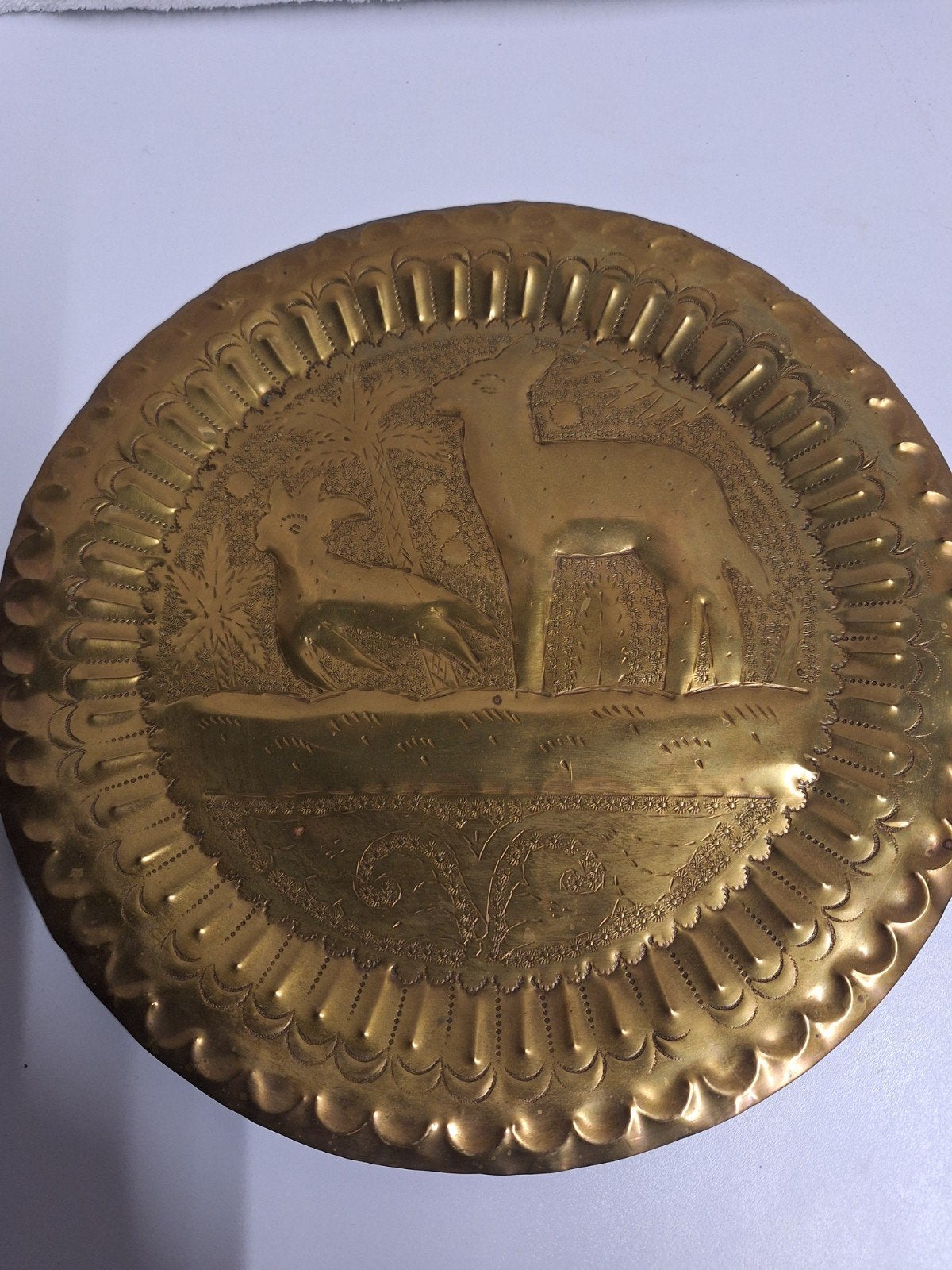 Koperen wandbord., Ophalen of Verzenden
