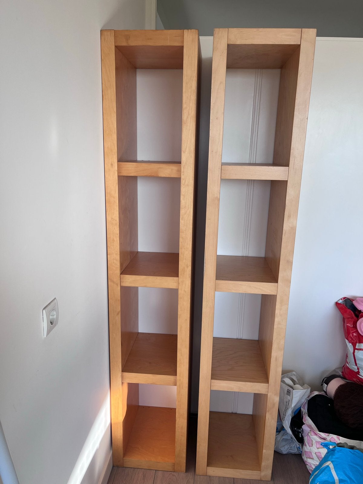 Gratis ophalen - Houten Boekenkasten / Wandplanken Set, Ophalen, Met plank(en), Minder dan 50 cm, Gebruikt