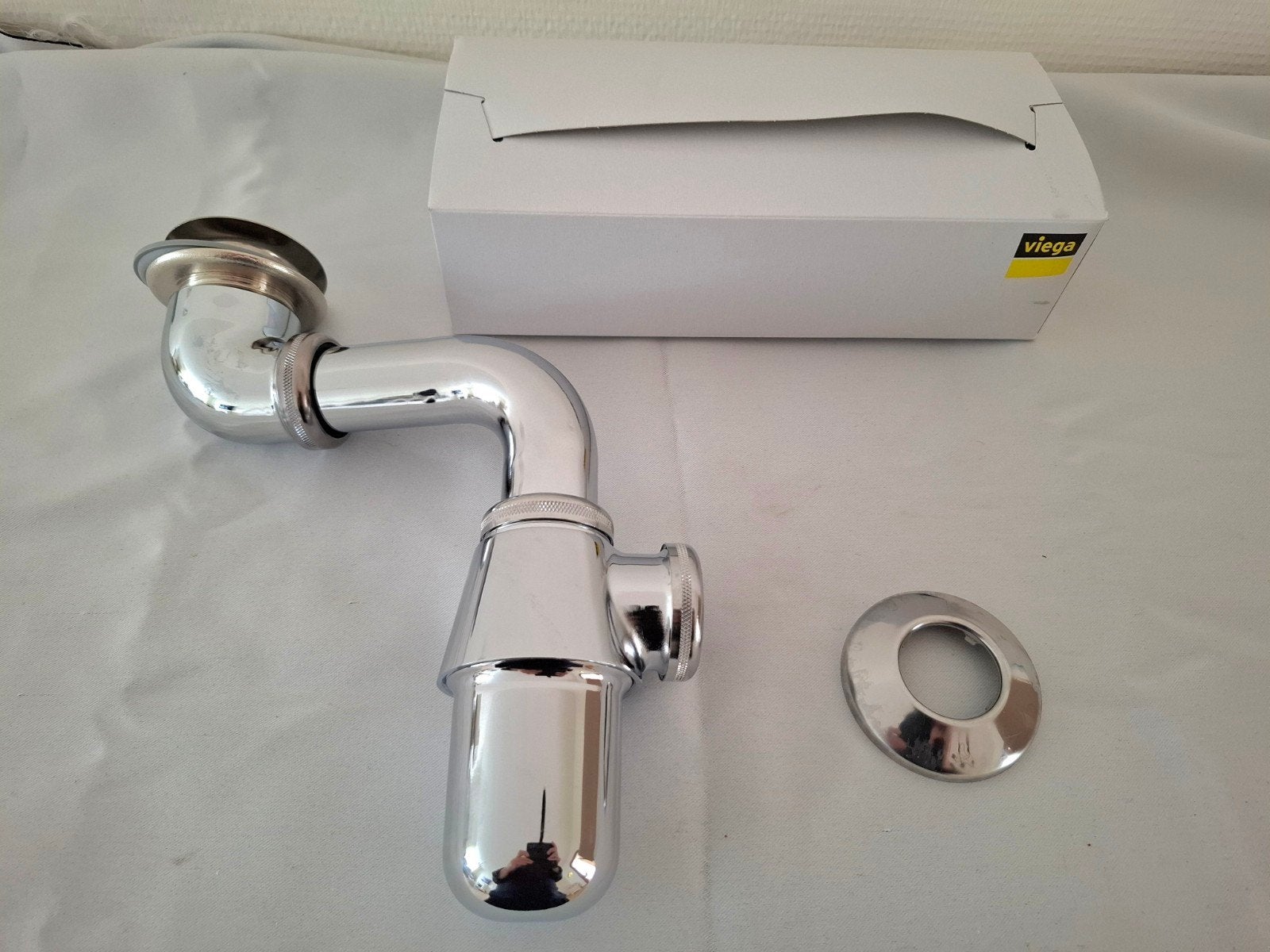 Sifon viega ruimte besparend 5/4 x 32 mm chroom   NIEUW!!, Ophalen of Verzenden, Nieuw