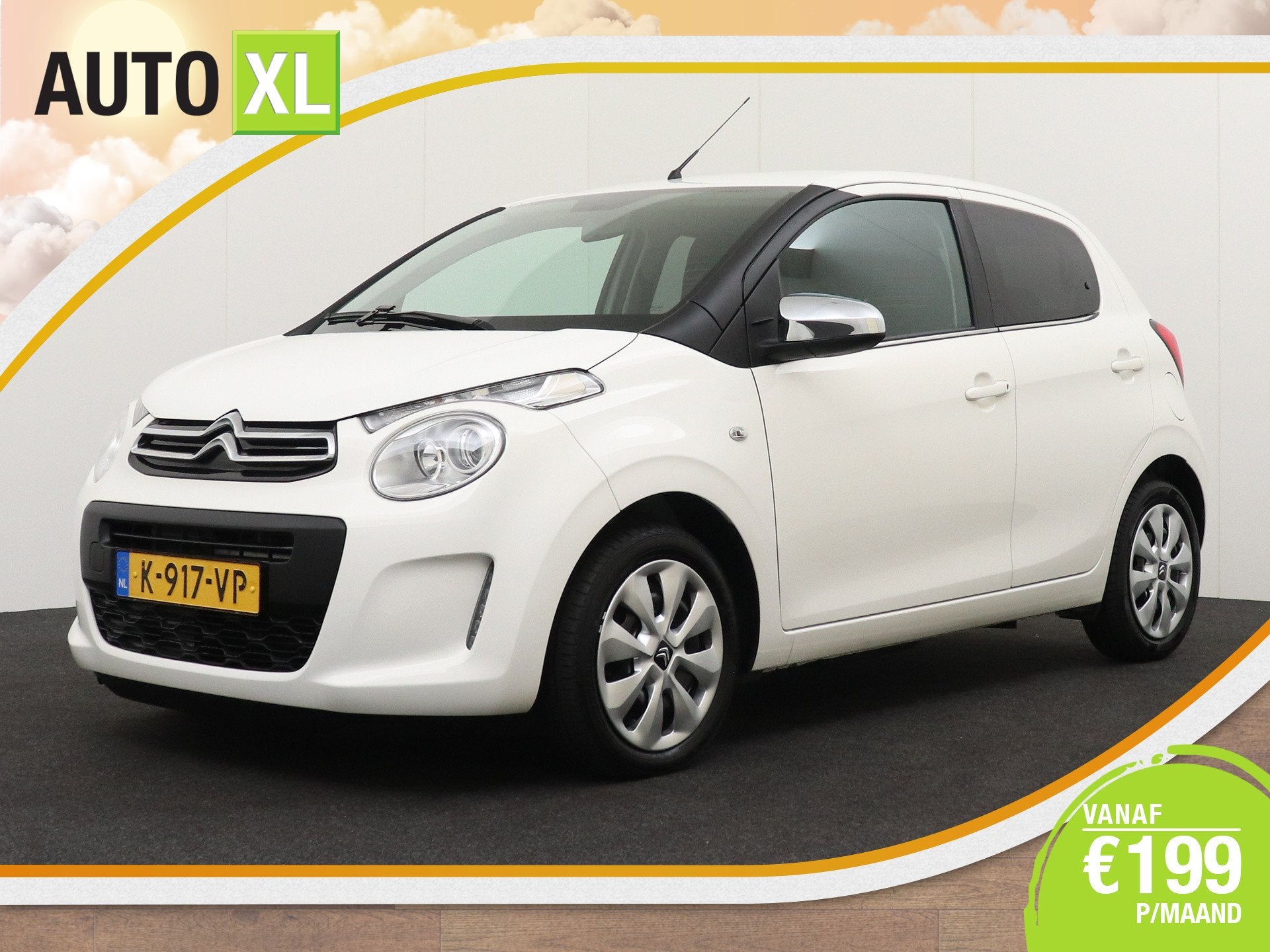 Citroën C1 1.0 73 PK VTi Pack Comfort Privacy Glas Bluetoot, Auto's, Voorwielaandrijving, Dealer onderhouden, Stof, Gebruikt