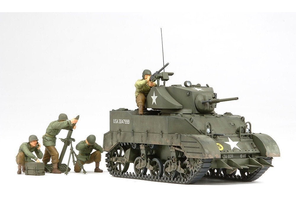 Tamiya 1:35 US M5A1 "Pursuit Operation' w. crew, Tank, 1:32 tot 1:50, Nieuw, Ophalen of Verzenden