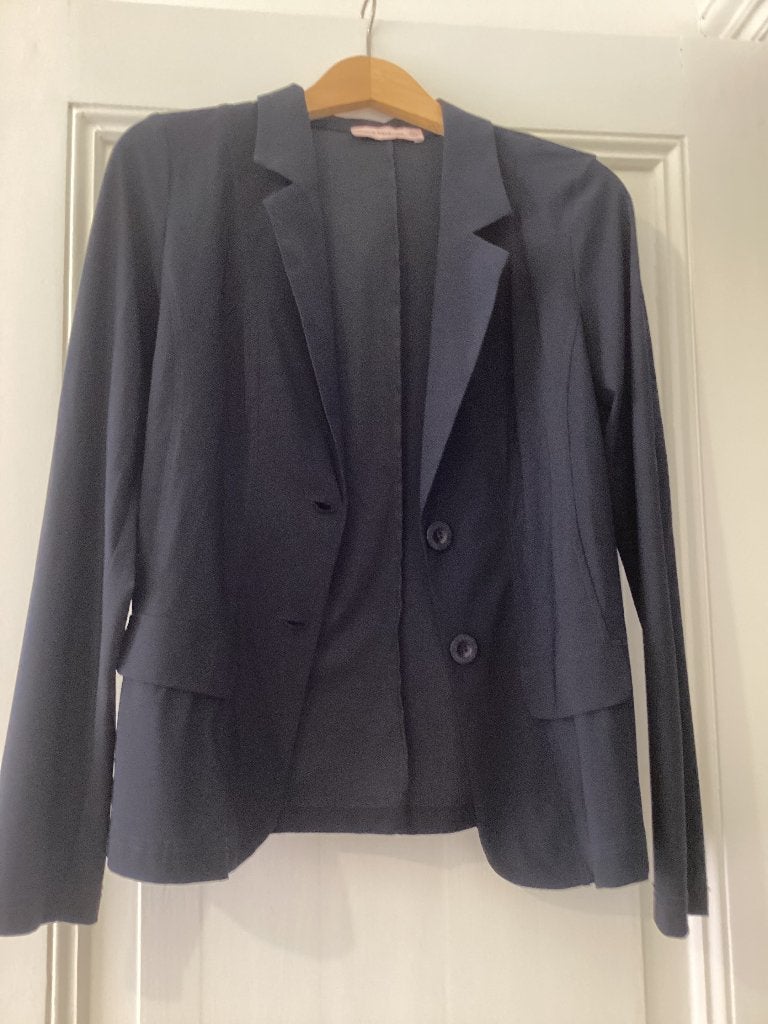 Donkerblauwe Dames Blazer Studio Anneloes Travel Stof Blauw, Studio Anneloes, Blauw, Zo goed als nieuw, Jasje