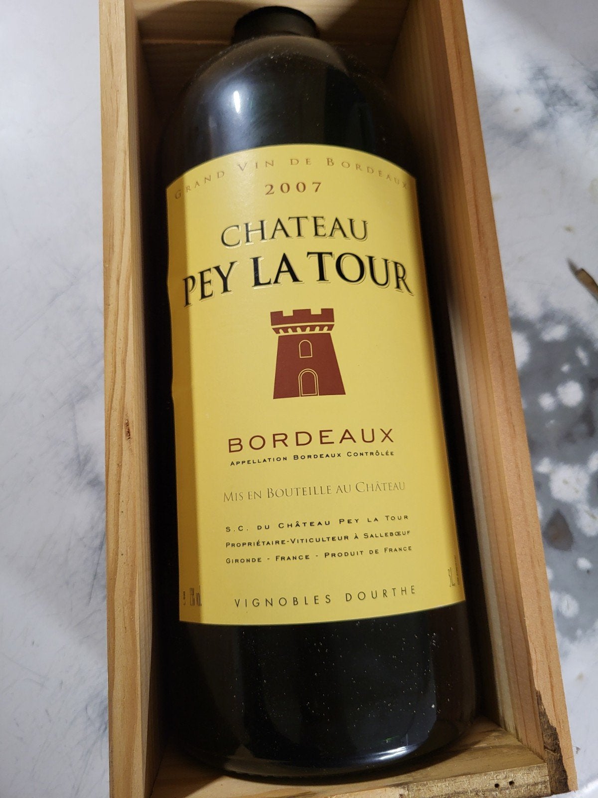 Château Pey La Tour Bordeaux 2007 3L in originele kist, Ophalen of Verzenden, Nieuw, Frankrijk, Rode wijn