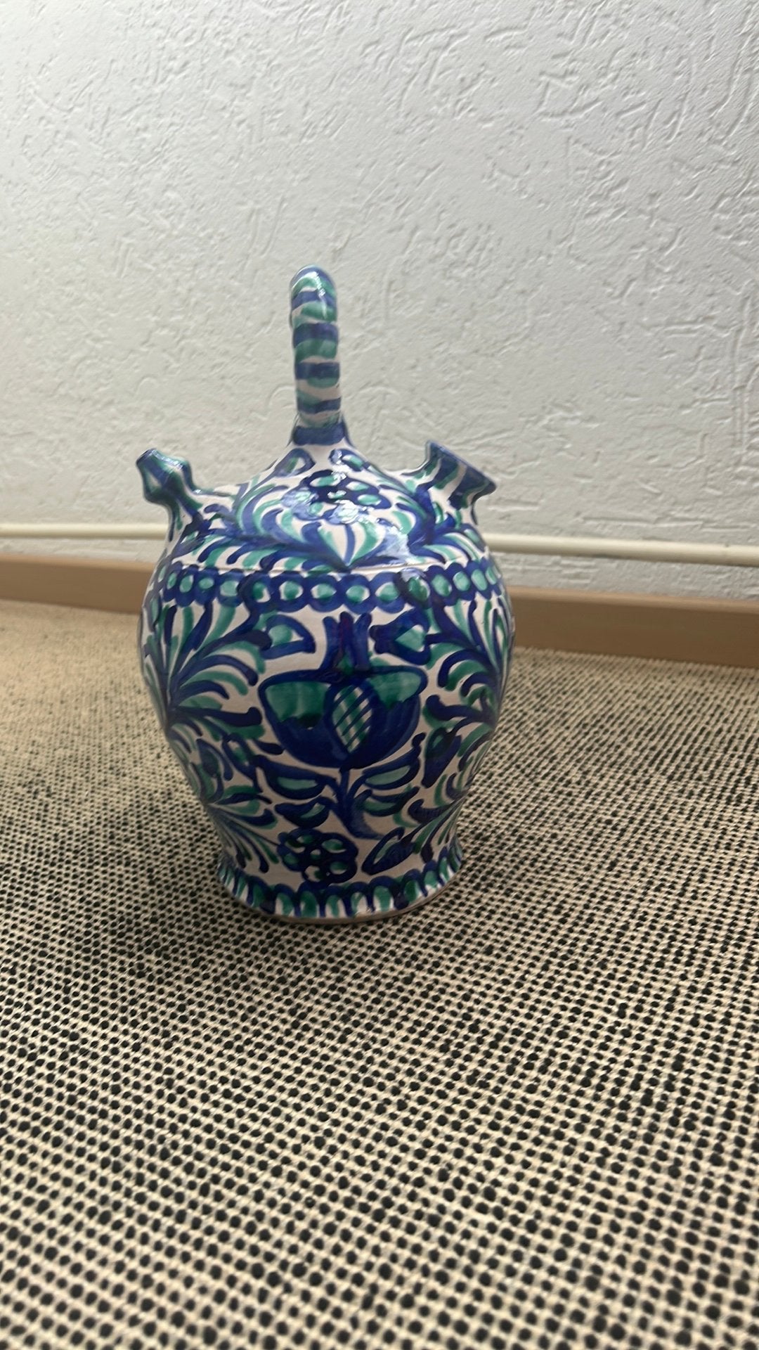 Traditionele Spaanse Fajalauza Botijo Waterkruik, Antiek en Kunst, Antiek | Vazen, Ophalen of Verzenden