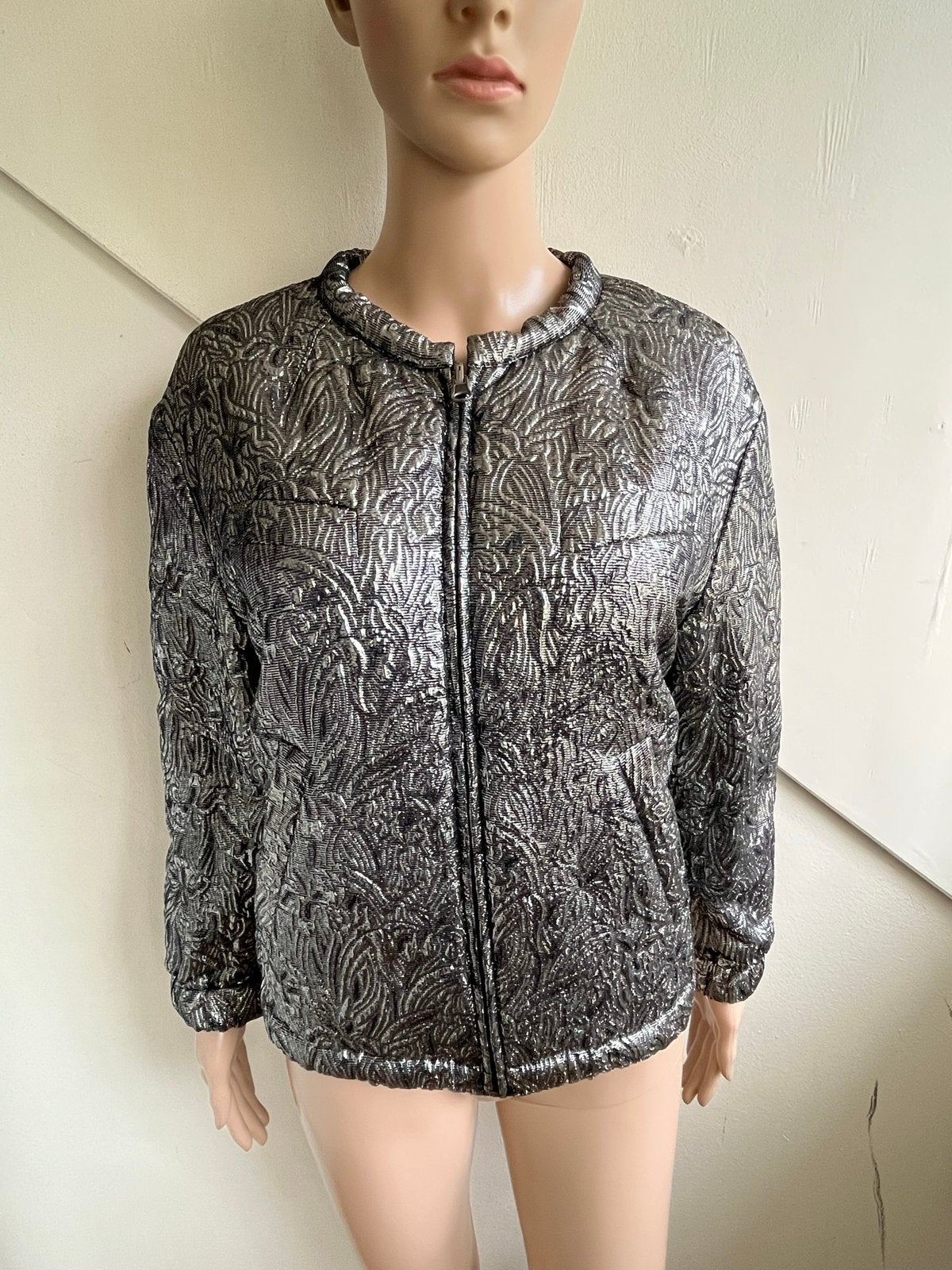 Isabel Marant x H&M reversible bomber jack maat 34/36, Ophalen of Verzenden, Zo goed als nieuw, Maat 36 (S), Zilver