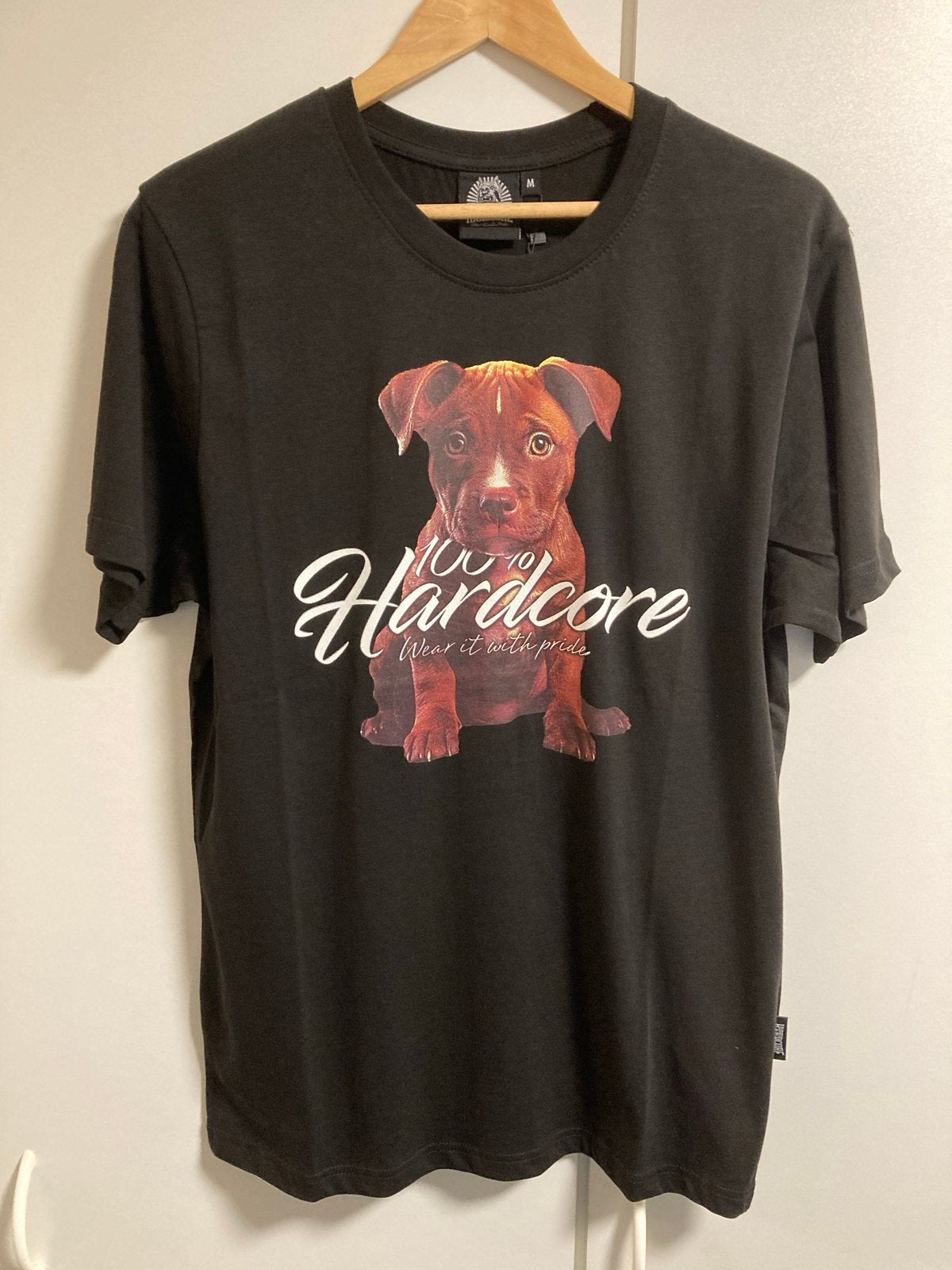 Hardcore T-shirt Zwart Maat M Nieuw met Pitbull print, Ophalen of Verzenden, Nieuw, Maat 48/50 (M), Zwart