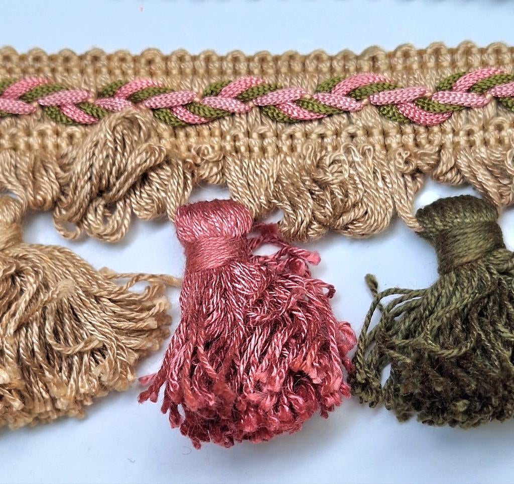 Zeer mooi vintage kwastenband, 1 haspel met 5 meter, Ophalen of Verzenden, Nieuw, Lint, Band of Elastiek