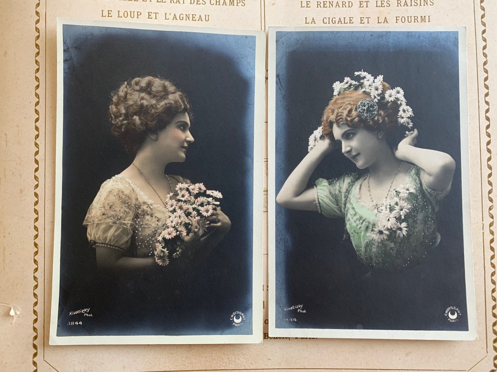 Dame met margrieten (RR), Ophalen of Verzenden, Voor 1920, Gelopen, Overige thema's