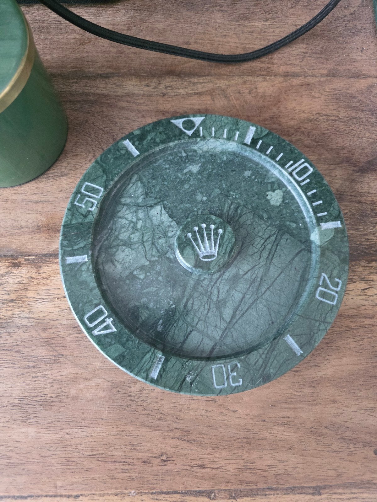 Rolex Submariner Marmer Onderzetter Groen asbak, Groen, Onbekend, Ophalen of Verzenden, Zo goed als nieuw