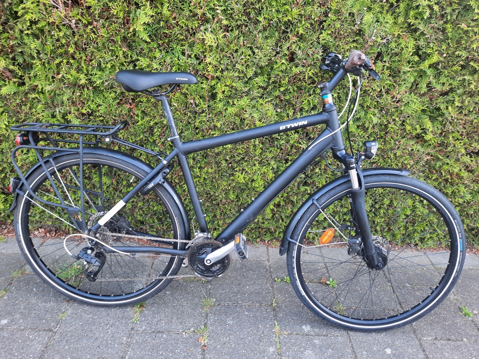 Btwin Hoprider 900 - Herenfiets met schijfremmen, Ophalen, Gebruikt, Overige merken, Versnellingen
