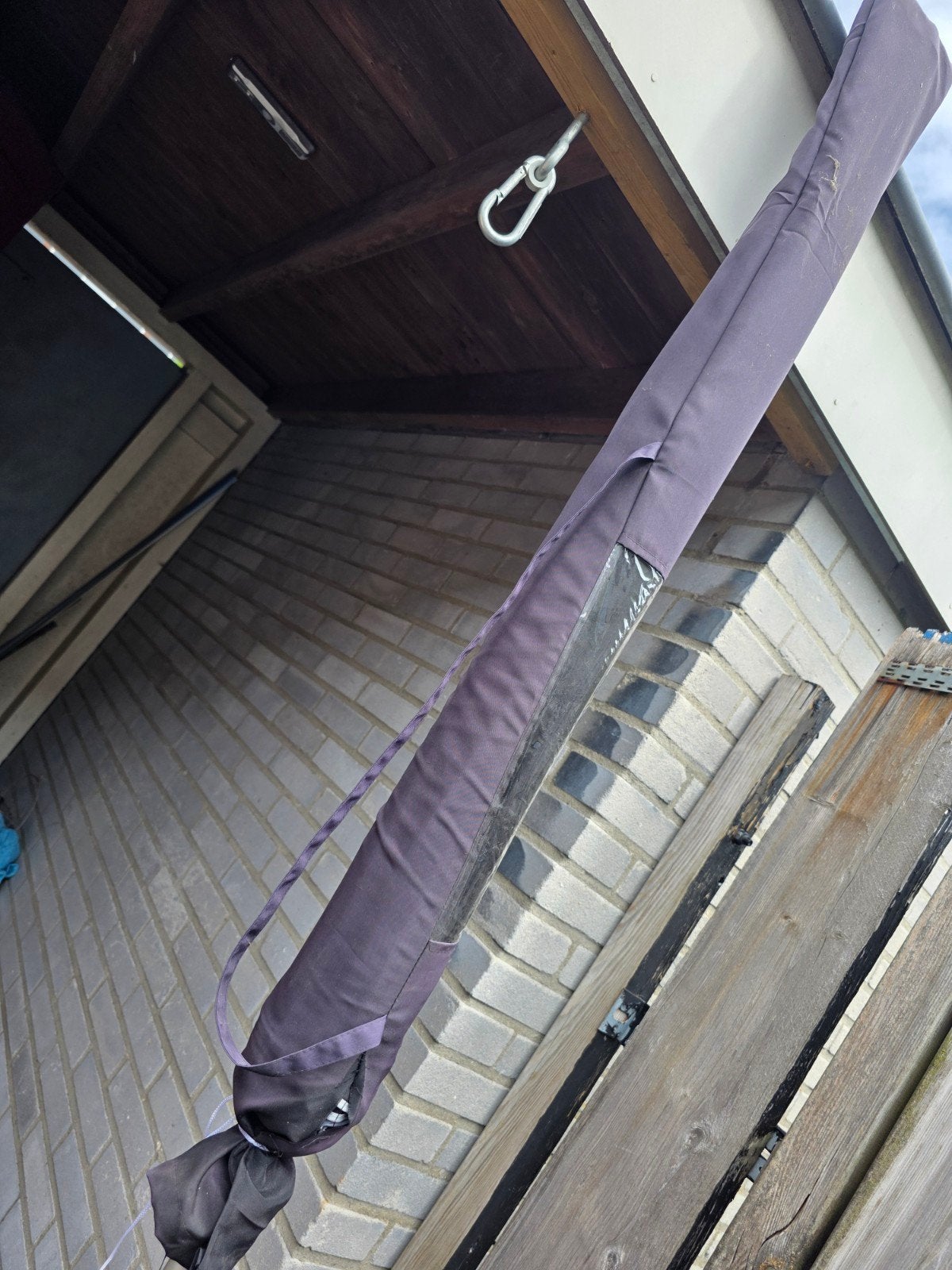 Parasol met stevige stenen voet, Tuin en Terras, Ophalen of Verzenden