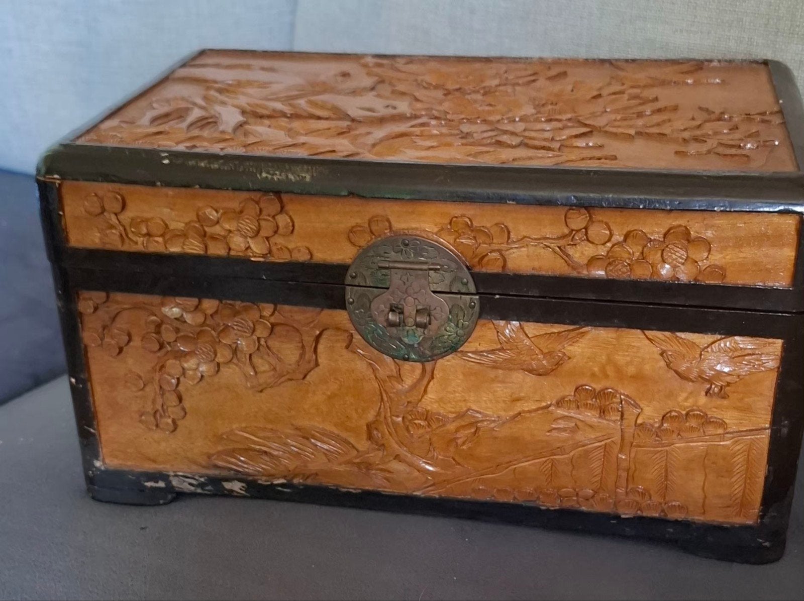 antiek kistje, Ophalen of Verzenden