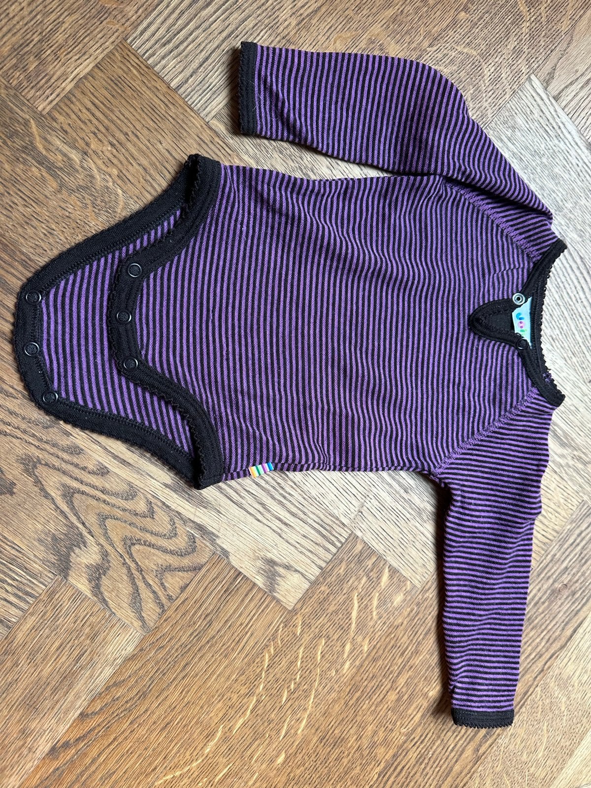 Joha Paars gestreepte romper met lange mouwen, maat 62, Kinderen en Baby's, Ophalen of Verzenden, Gebruikt, Jongetje of Meisje