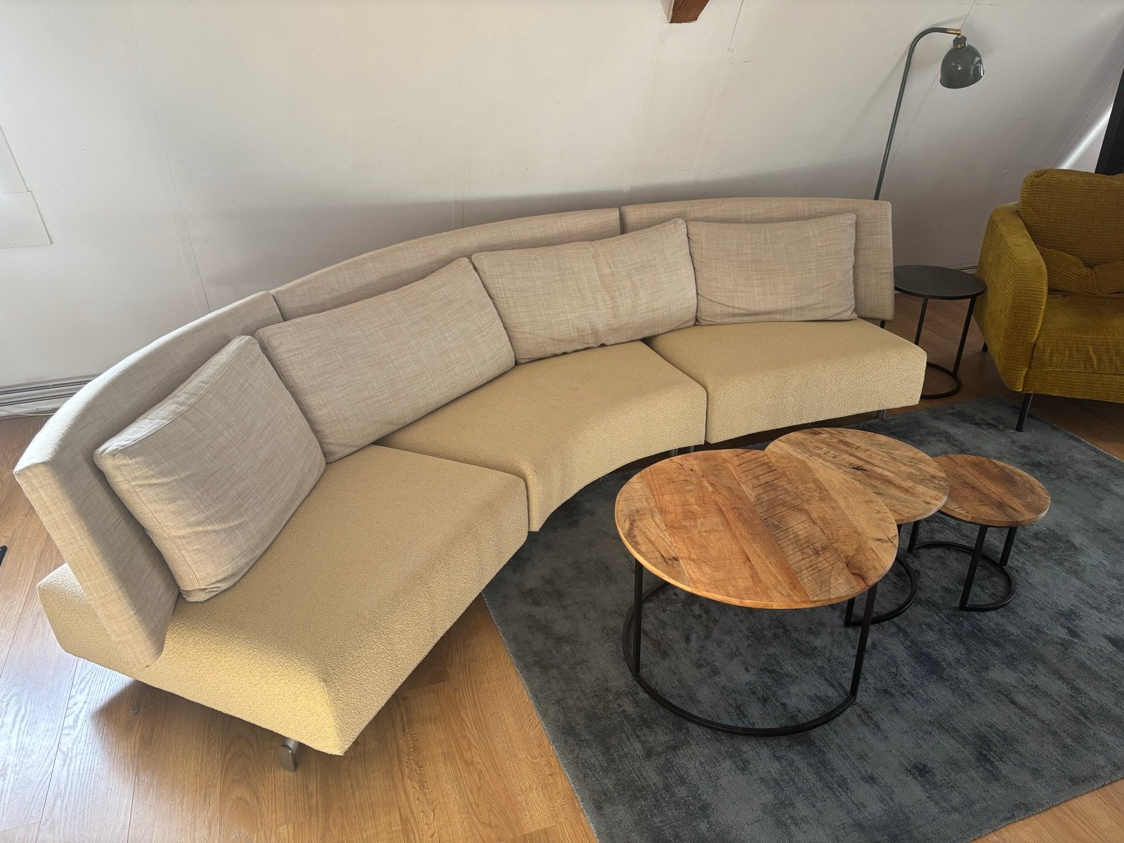 Montis Baku design elementen bank - Beige Stof, Ophalen, 100 tot 125 cm, 300 cm of meer, Zo goed als nieuw
