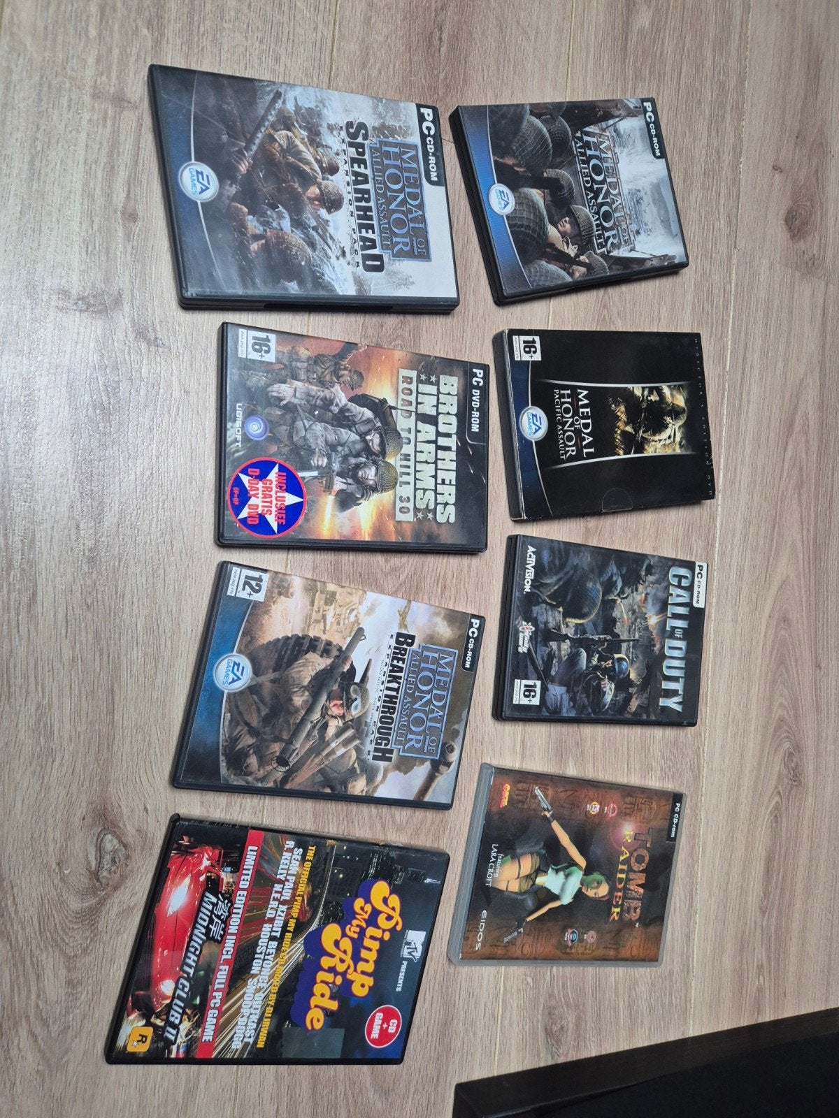 PC Games Collectie: Medal of Honor, Call of Duty, Tomb Raide, Avontuur en Actie, Gebruikt, 1 speler, Ophalen of Verzenden