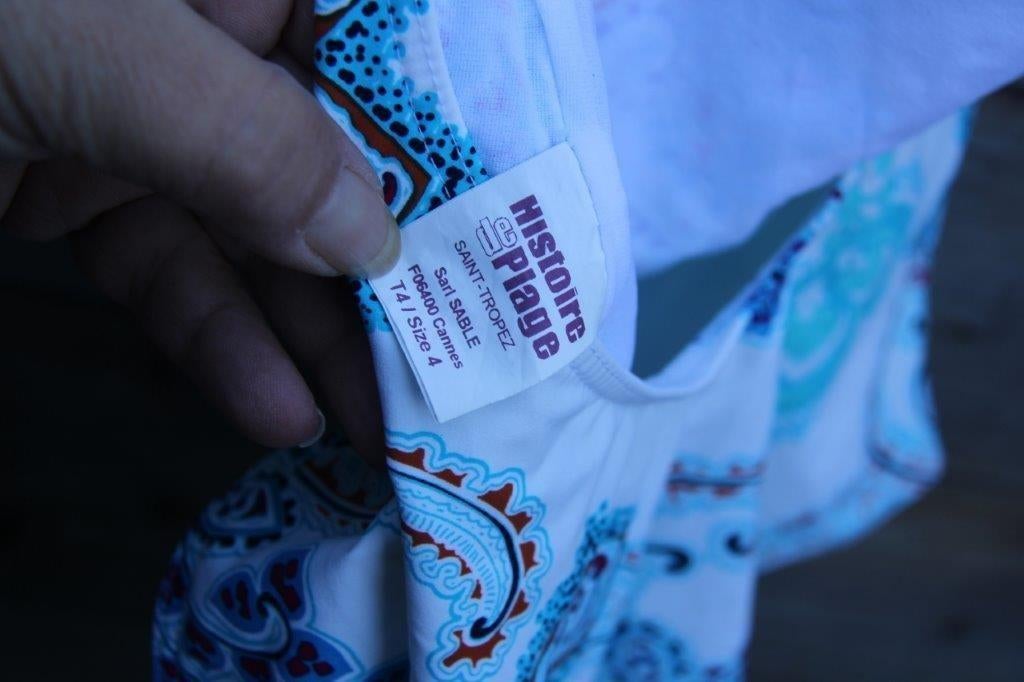 Badpak creme/ blauw Histoire Plage mt 4 (34/36) Vaste prijs, Kleding | Dames, Histoire Plage, Badpak, Zo goed als nieuw, Verzenden