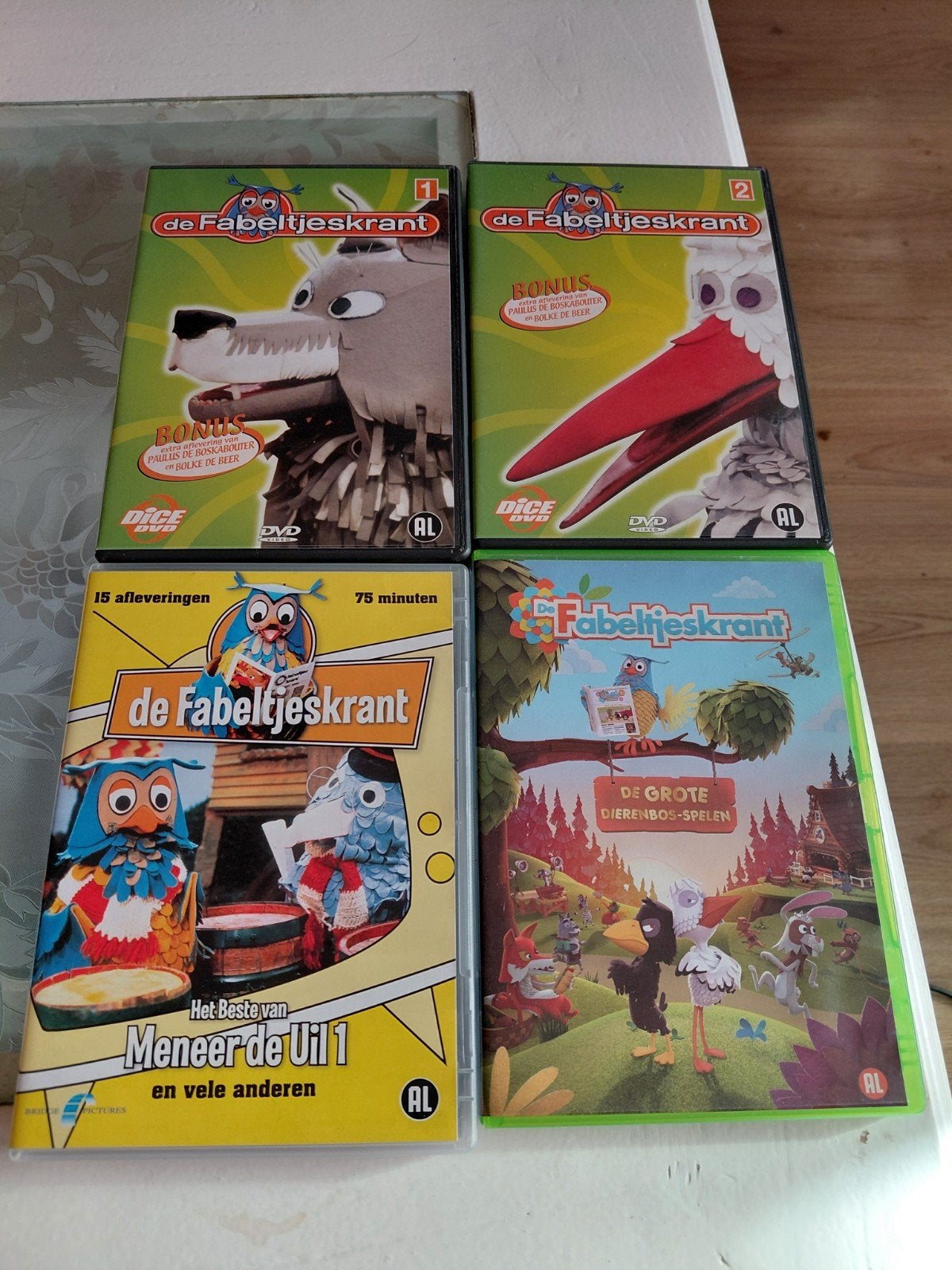 Mooie set De Fabeltjeskrant dvd's (4 stuks) Klassiek & Nieuw, Alle leeftijden, Poppen, Tv-serie, Ophalen of Verzenden