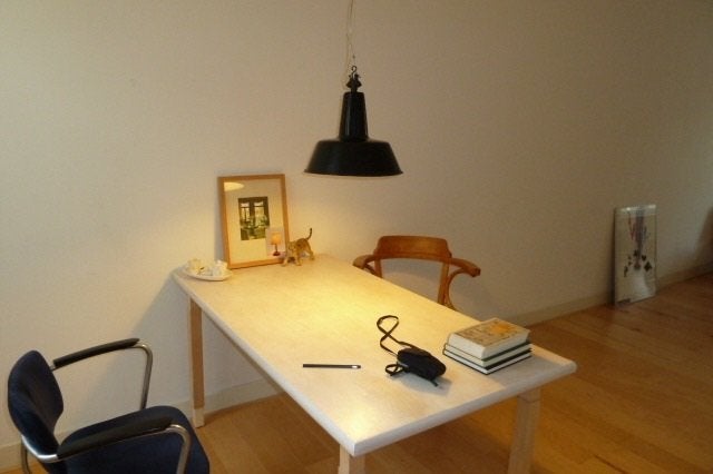 Industriële vintage hanglamp, Ophalen, Gebruikt, E27 (groot), Metaal