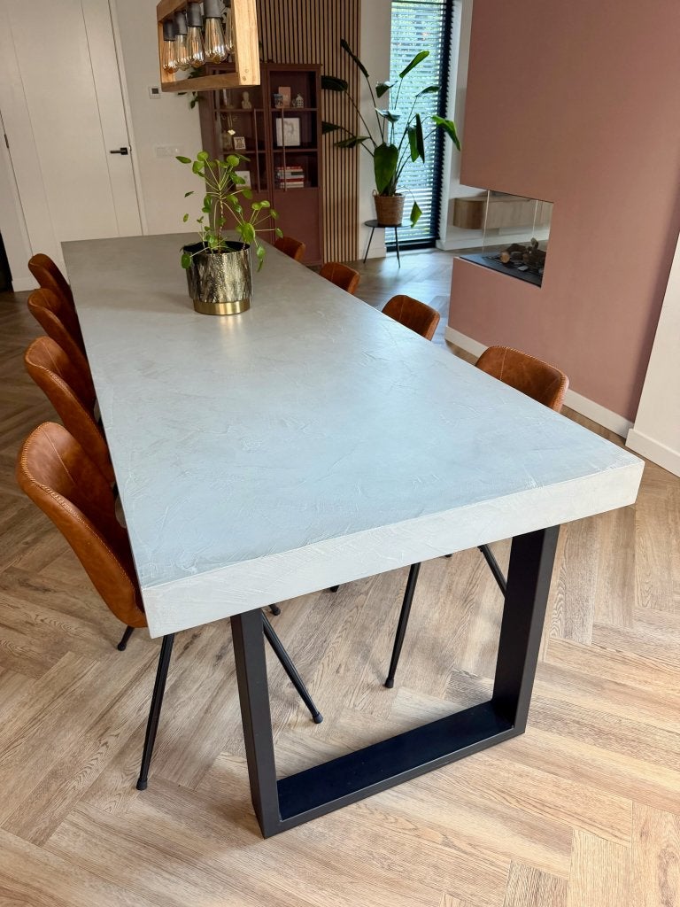 Eettafel van beton cire, Ophalen, 200 cm of meer, 50 tot 100 cm, Zo goed als nieuw