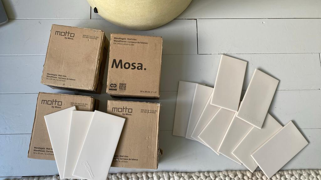 Mosa wandtegels oud wit/beige met nuances - bod!, Doe-het-zelf en Verbouw, Tegels, Nieuw, Minder dan 5 m², Wandtegels, Keramiek
