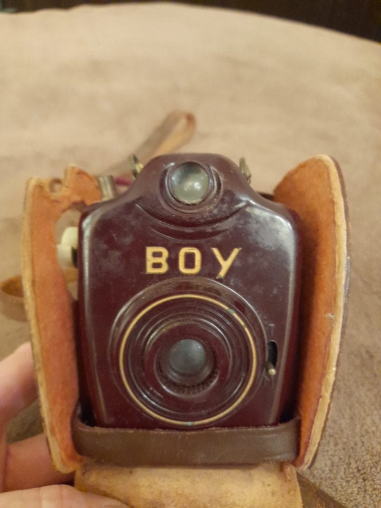 Antieke bakeliet camera Bilora Boy, Ophalen of Verzenden, Gebruikt, Compact, Overige Merken