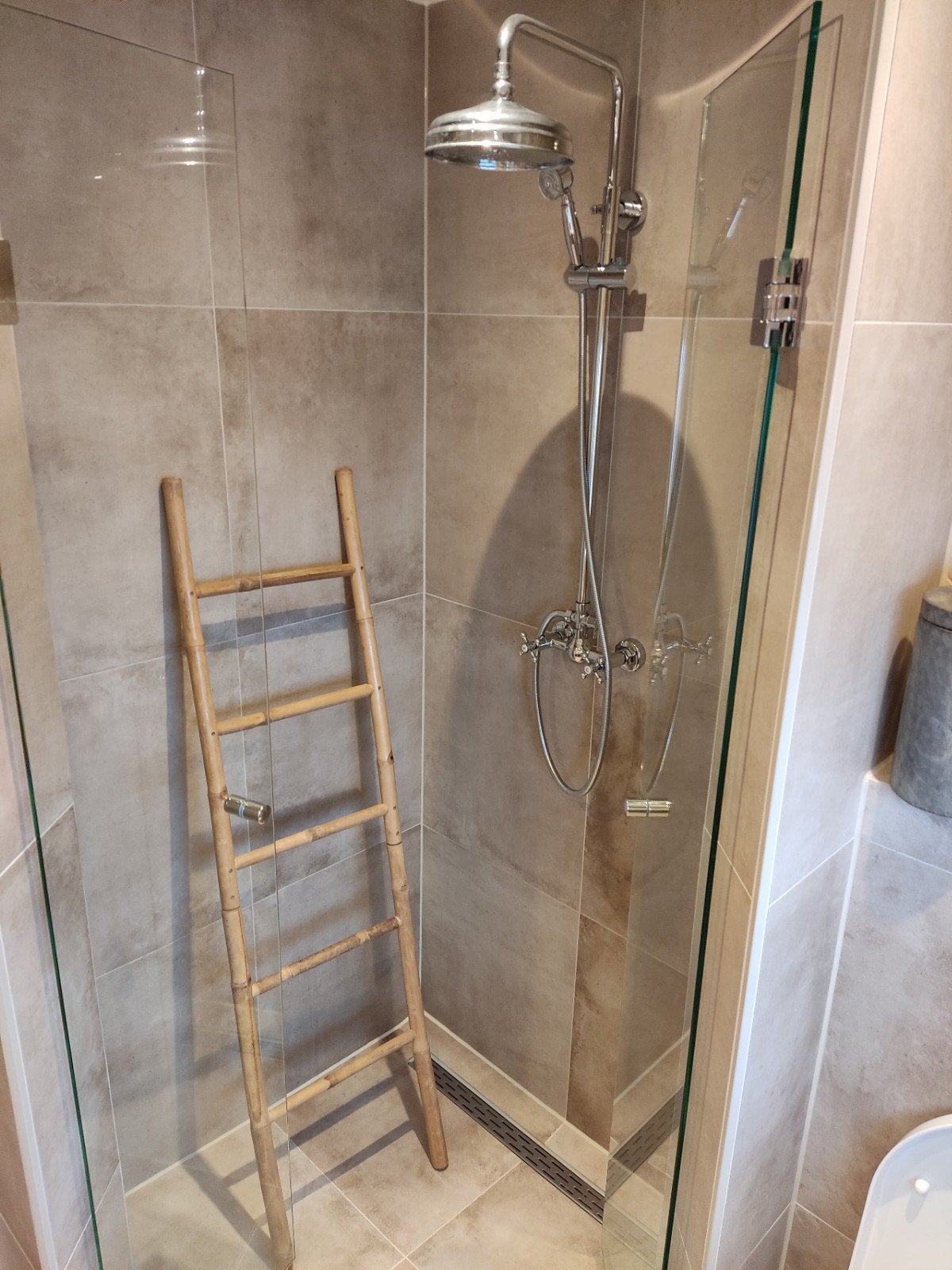 prachtige Retro Chrome Douchekraan met Stort- en Handdouche, Ophalen, Zo goed als nieuw, Chroom, Douche