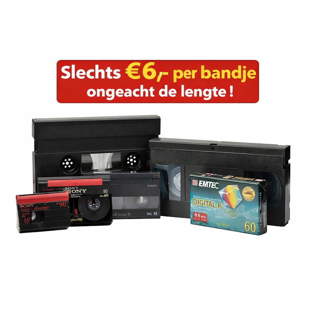 Digitaliseren van VHS/VHS-C/Video8/Hi8 of MiniDV bandjes, Film- of Videodigitalisatie