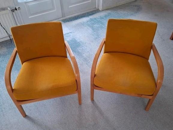 Vintage, Mid-Century Modern, Deens design stijl, Huis en Inrichting, Fauteuils, Gebruikt, 50 tot 75 cm, Minder dan 75 cm, Ophalen