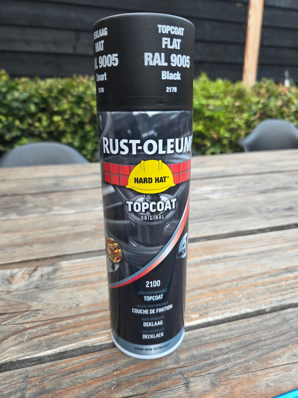 Rust-Oleum Hard Hat Topcoat RAL 9005 Zwart Mat, Ophalen of Verzenden