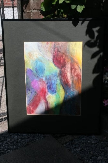 Schilderij "Abstracte Kunst", Antiek en Kunst, Abstract, Ophalen of Verzenden, Ingelijst, Overige materialen