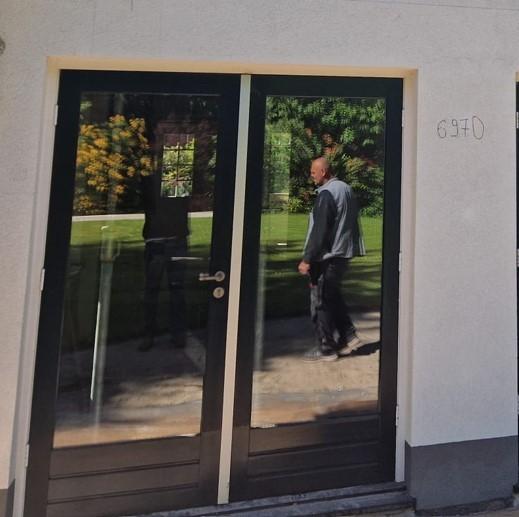 openslaande tuindeuren inclusief kozijn, Ophalen, Gebruikt, 120 cm of meer, Buitendeur