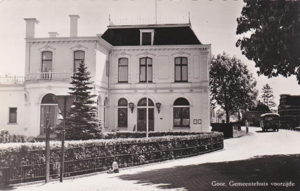 GA1693 Goor Gemeentehuis voorzijde Overijssel Markelo 1959, Verzenden, 1940 tot 1960, Ongelopen, Overijssel