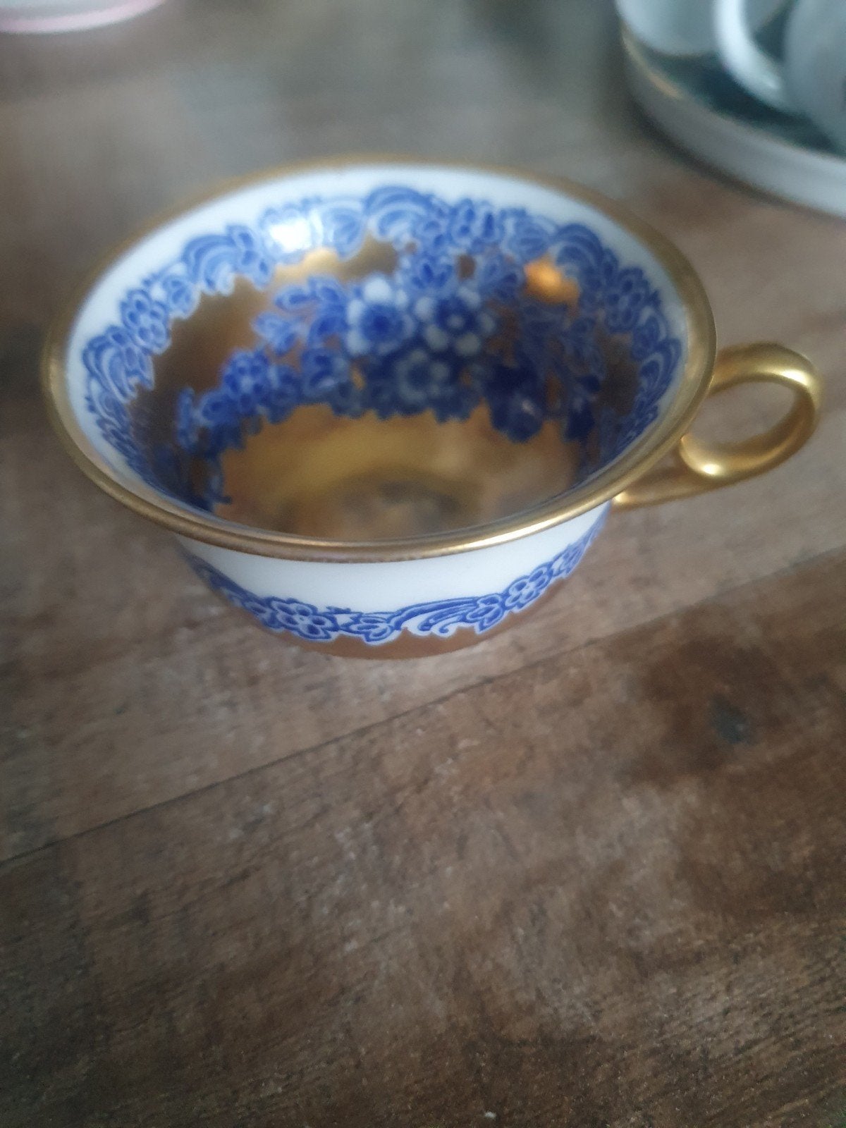 Antiek RC Kronach Bavaria Kopje - Blauw & Goud, Antiek en Kunst, Ophalen of Verzenden