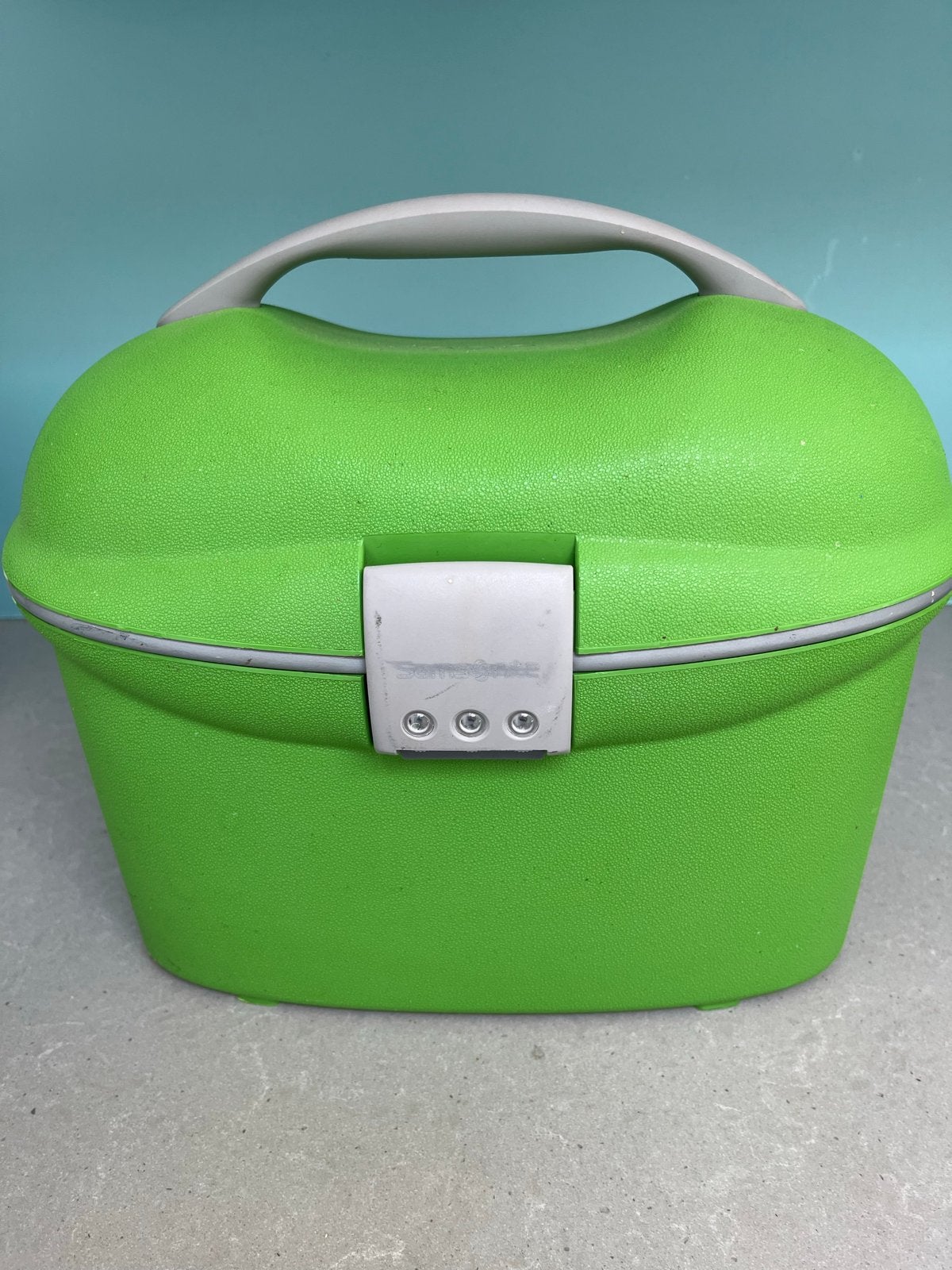 Samsonite Toilettas/Beautycase - Groen met Spiegel, Ophalen, Gebruikt, Met spiegeltje(s), Hardcase