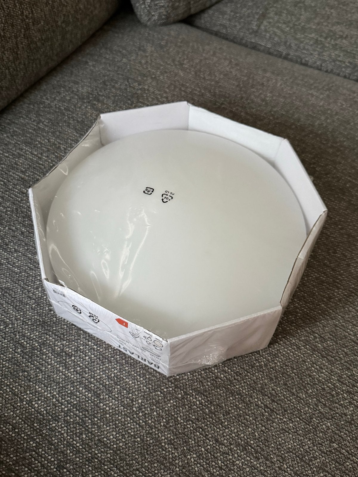 IKEA BARLAST Plafondlamp LED 25 cm - Nieuw in doos, Ophalen, Kunststof, Modern, LED