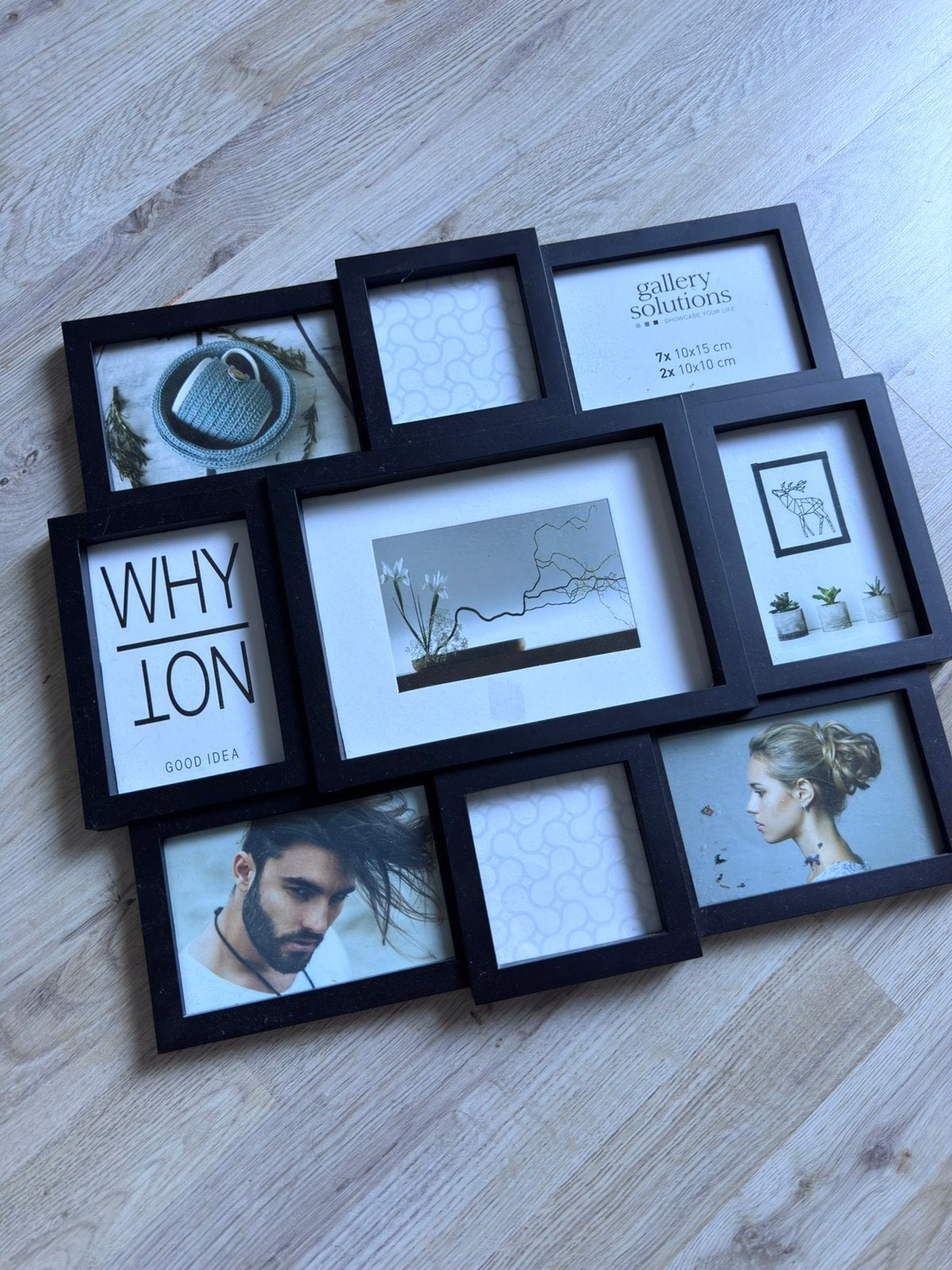 Fotolijst collage zwart, Audio, Tv en Foto, Fotografie | Fotolijsten, Ophalen, Collagefotolijst, Zo goed als nieuw, Zwart