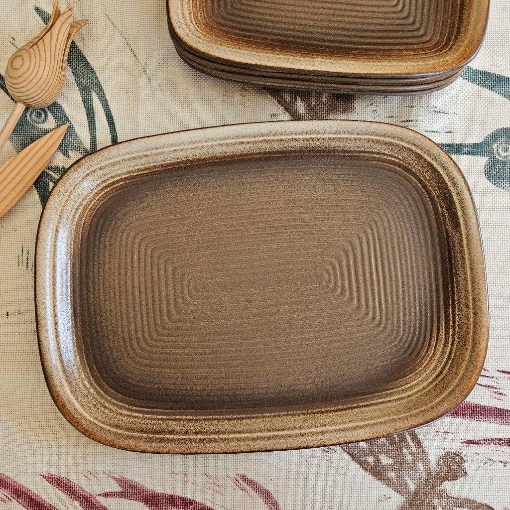 Gerzit West Germany grote serveerschaal, Vintage, Ophalen of Verzenden, Nvt, Aardewerk
