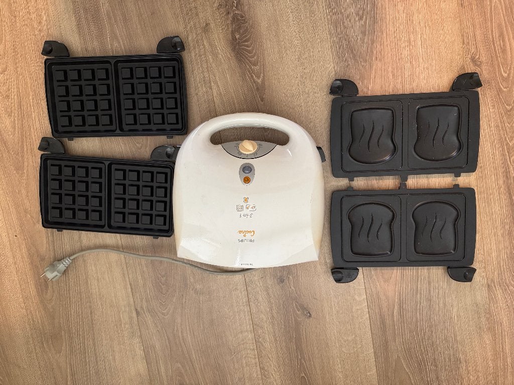 Philips cucina tafelgrill tosti ijzer, Ophalen, Uitneembare platen