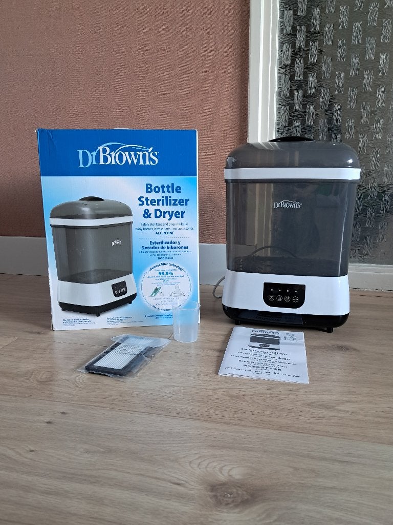 Dr Brown's flessen sterilisator en droger, Ophalen, Zo goed als nieuw, Sterilisator, Dr. Brown's