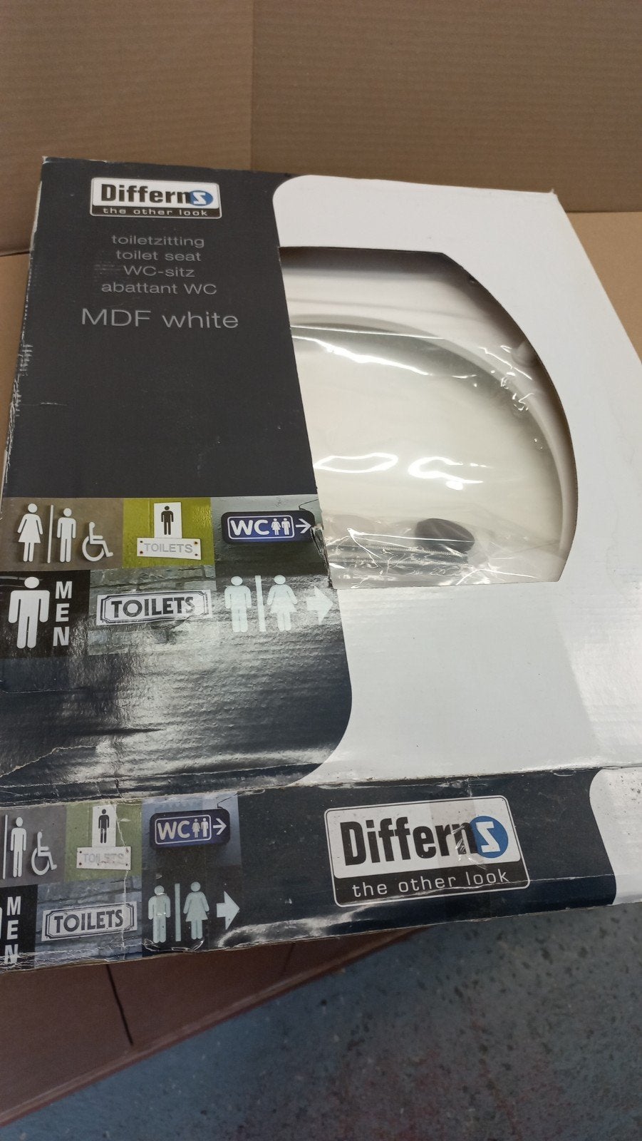 Differns Toiletzitting MDF Wit - Nieuw in Doos, Ophalen of Verzenden, Nieuw, Toilet