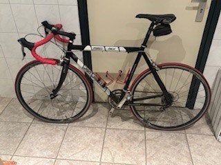 Klassieke Jan Janssen racefiets – zwart/rood/wit – 23-622, Fietsen en Brommers, Gebruikt, Aluminium, 49 tot 53 cm, Ophalen