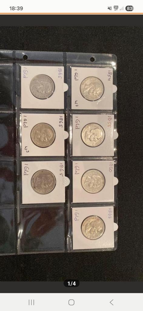 Zilveren guldens en halve guldens willem 3, Postzegels en Munten, Munten | Nederland, Ophalen of Verzenden, Koning Willem III