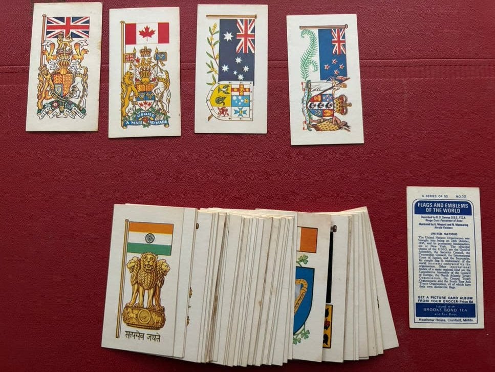 Kaartjes van landen (vlag of embleem), Ophalen of Verzenden